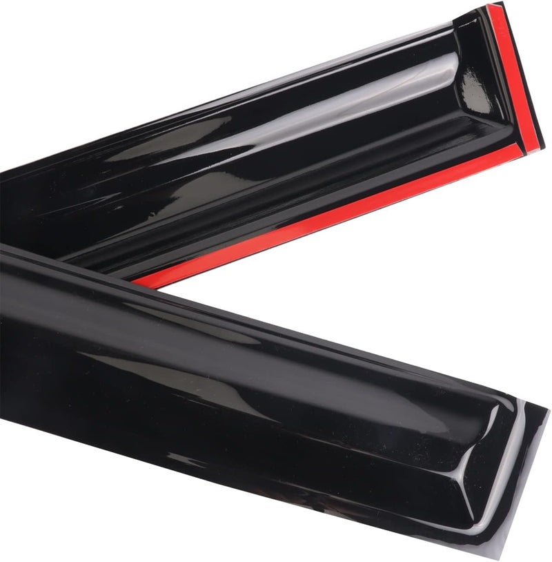 WONSABON Tape-On Window Visors Deflectors Rain Guards 4 Piece Set ‎Compatible with 2006-2012 Toyota Rav4 - Image 4